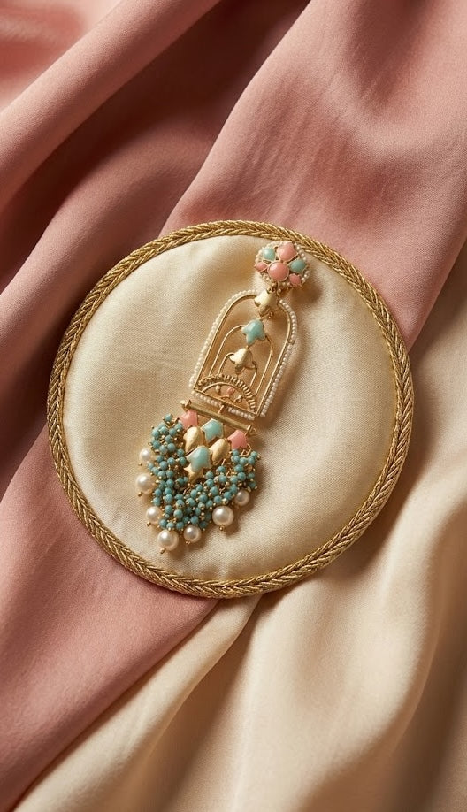 Handmade Jannat Earrings – Exquisite 22K Gold-Plated Accent Jewelry