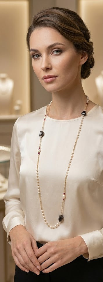 Luxe Trio Long Chain Necklace