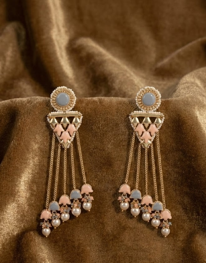 Artisan-Made Jannat Earrings – Stunning 22K Gold-Plated Craftsmanship