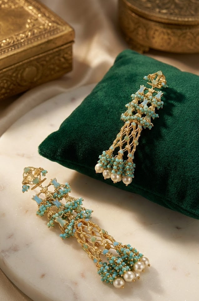 Unique Handmade JJ's Jannat Jhumka's – Featuring a 22K Gold-Plated Design