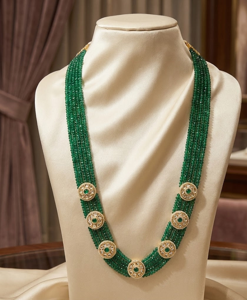 Noor Necklace -  Brass with 22K Gold and Unique Natural Elements