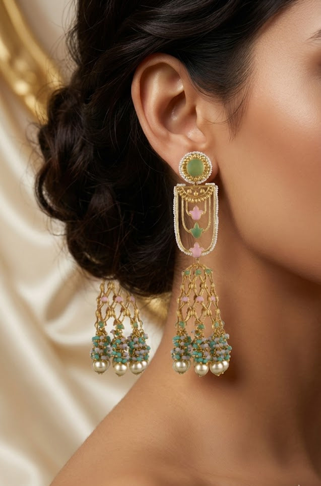Timeless Jannat Earrings – Handmade with Stunning 22K Gold Plating