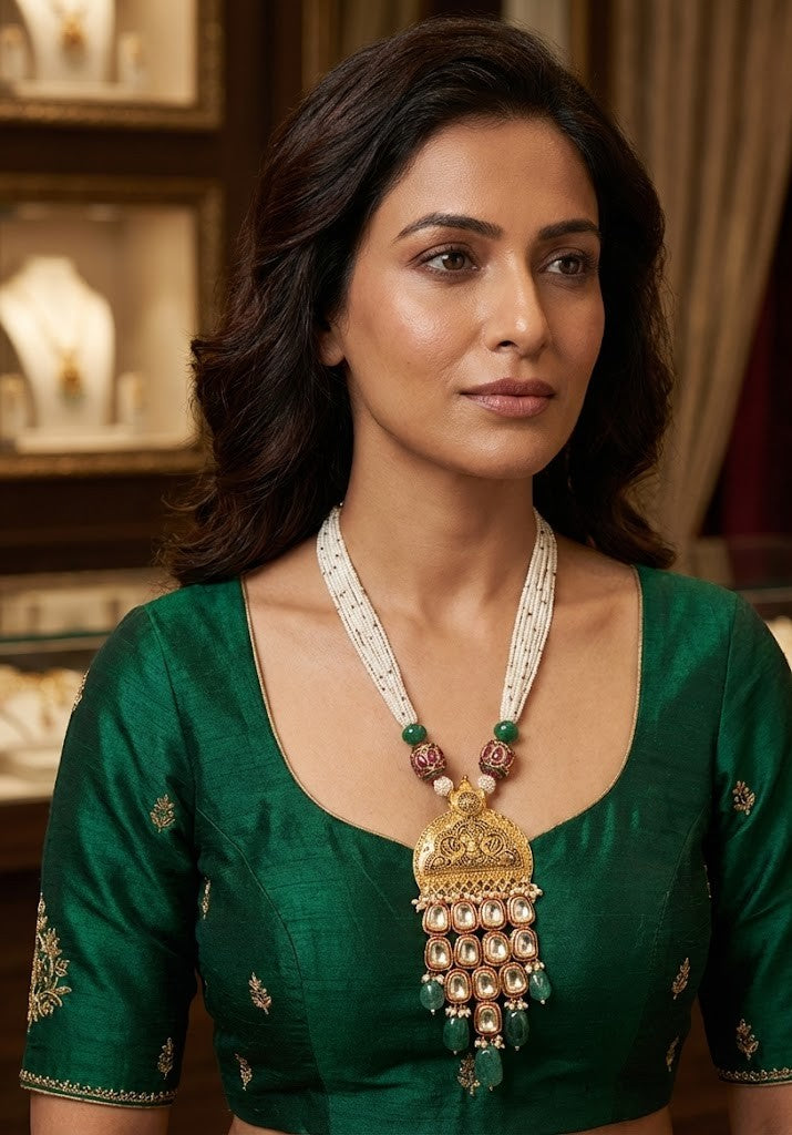 Noor Necklace - Ethical Brass Jewelry with Luxurious 22K Gold Finish