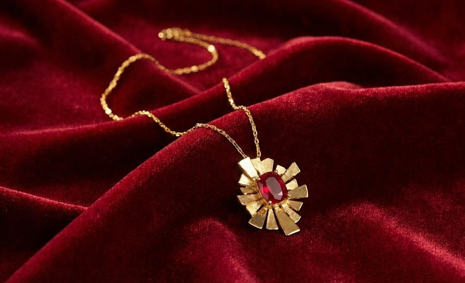 Metal Blast Necklace - Adjustable Chain with 22K Gold Plated Pendant