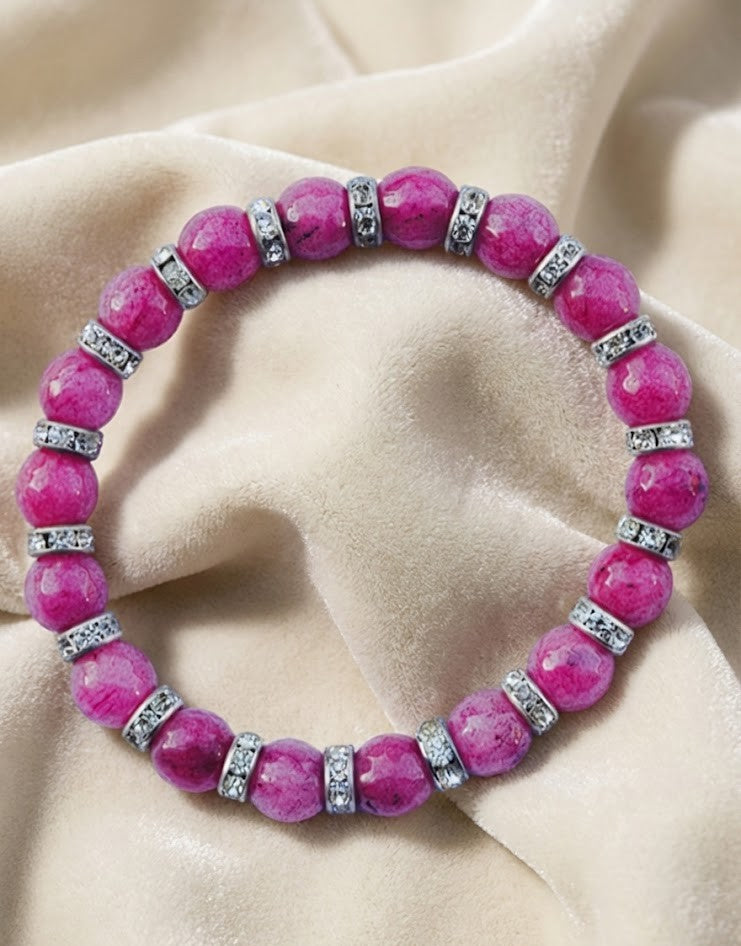 Handmade 18K Gold Plated Brass Bracelet with Natural Stones