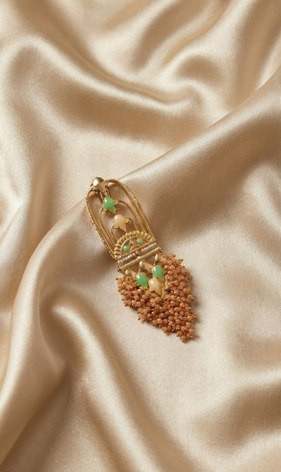 Luxury Handmade Jannat Earrings – 133mm Drop with a Premium 22K Gold Finish