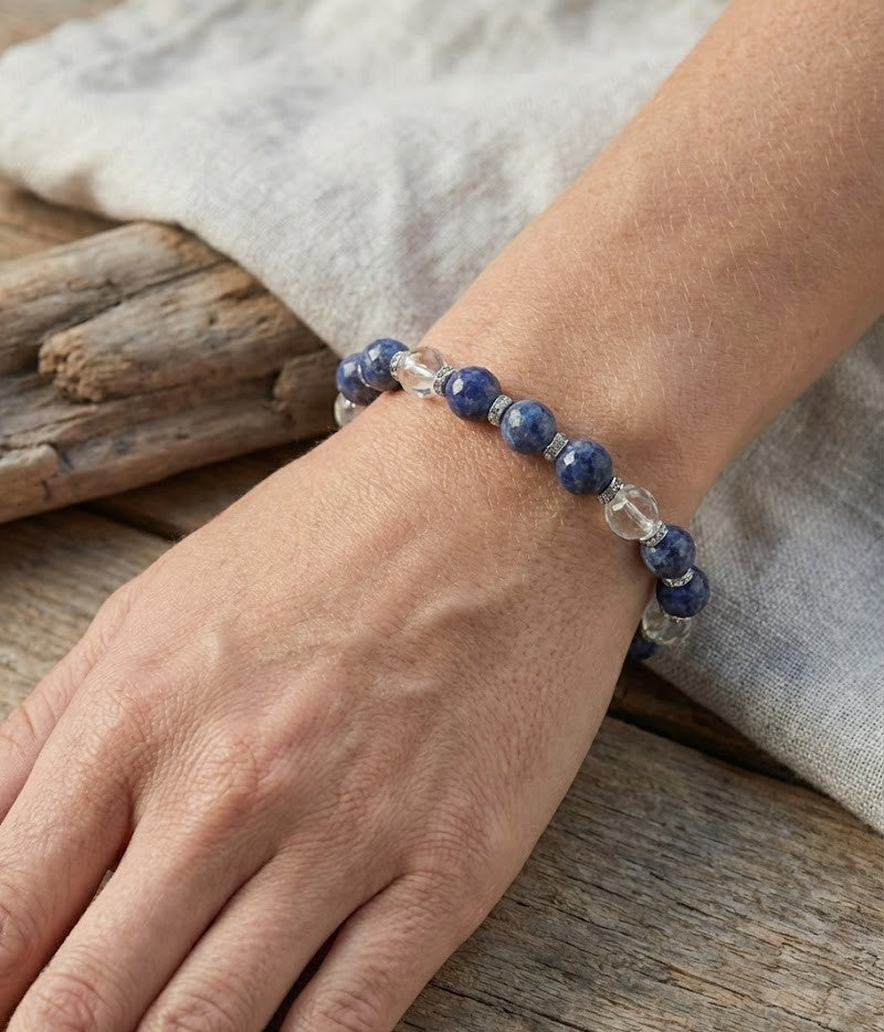 Everyday 18K Gold Plated Bracelet with Natural Stones - Lightweight & Ethically Handmade