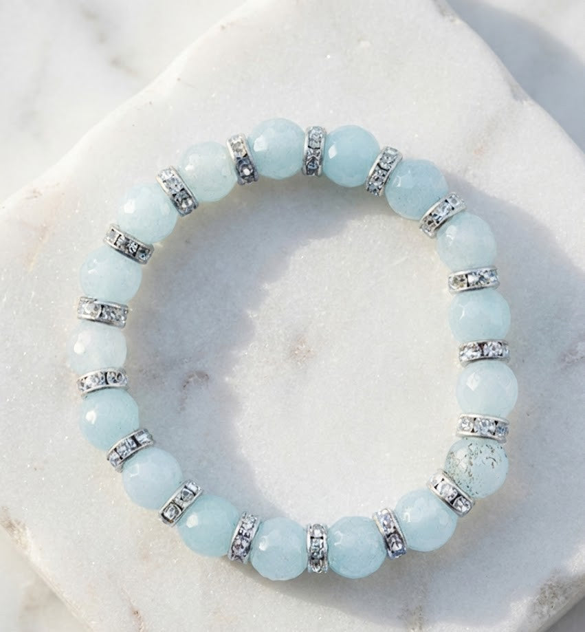 Handmade 18K Gold-Plated Stone Bracelet from India