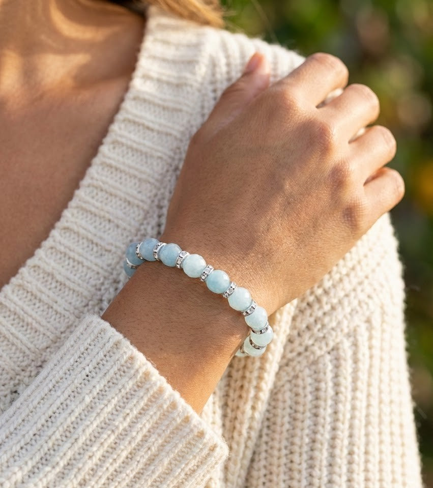 Handmade 18K Gold-Plated Stone Bracelet from India