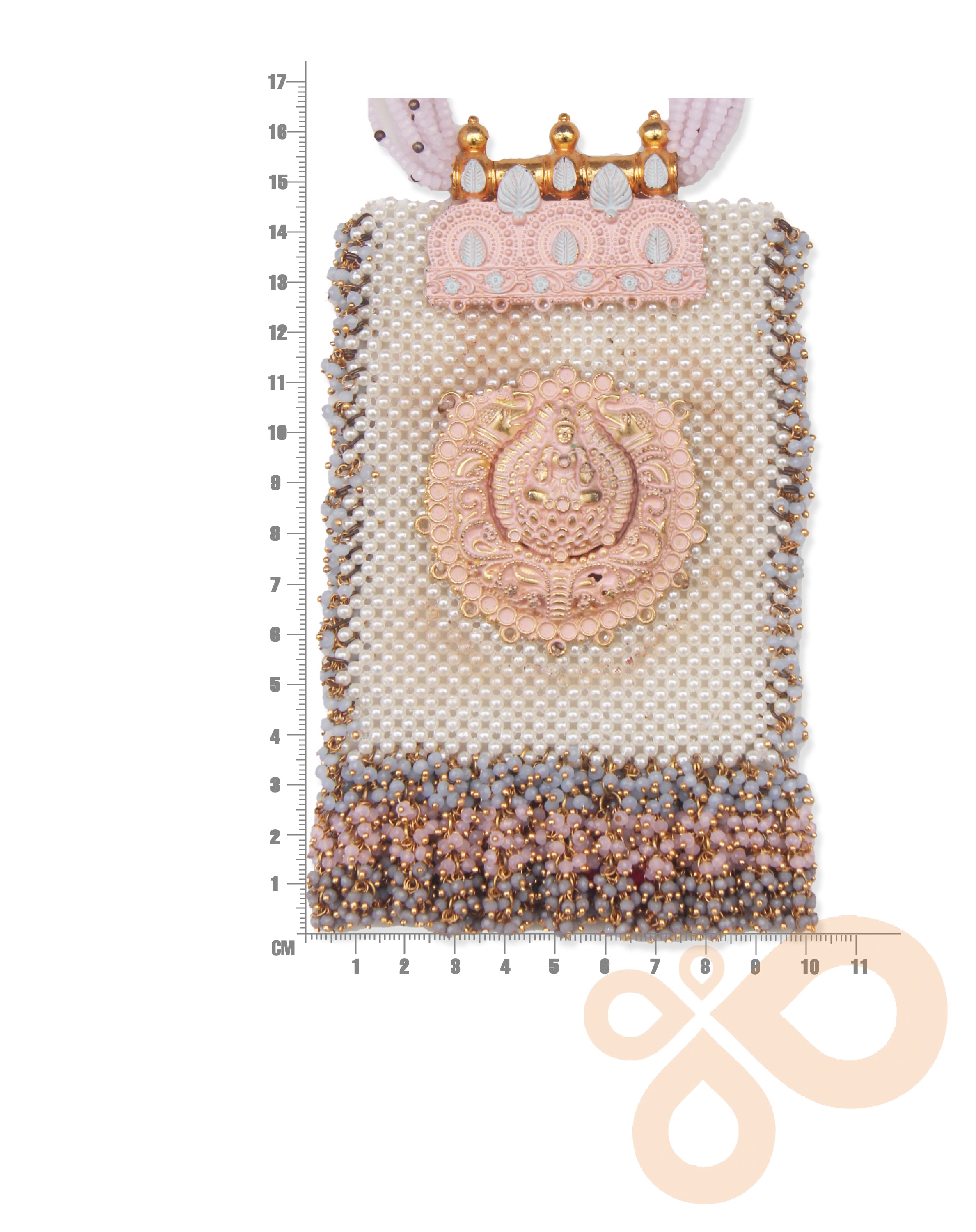 Jharna Necklace - Brass and Natural Stones Pendant with 22K Gold Finish