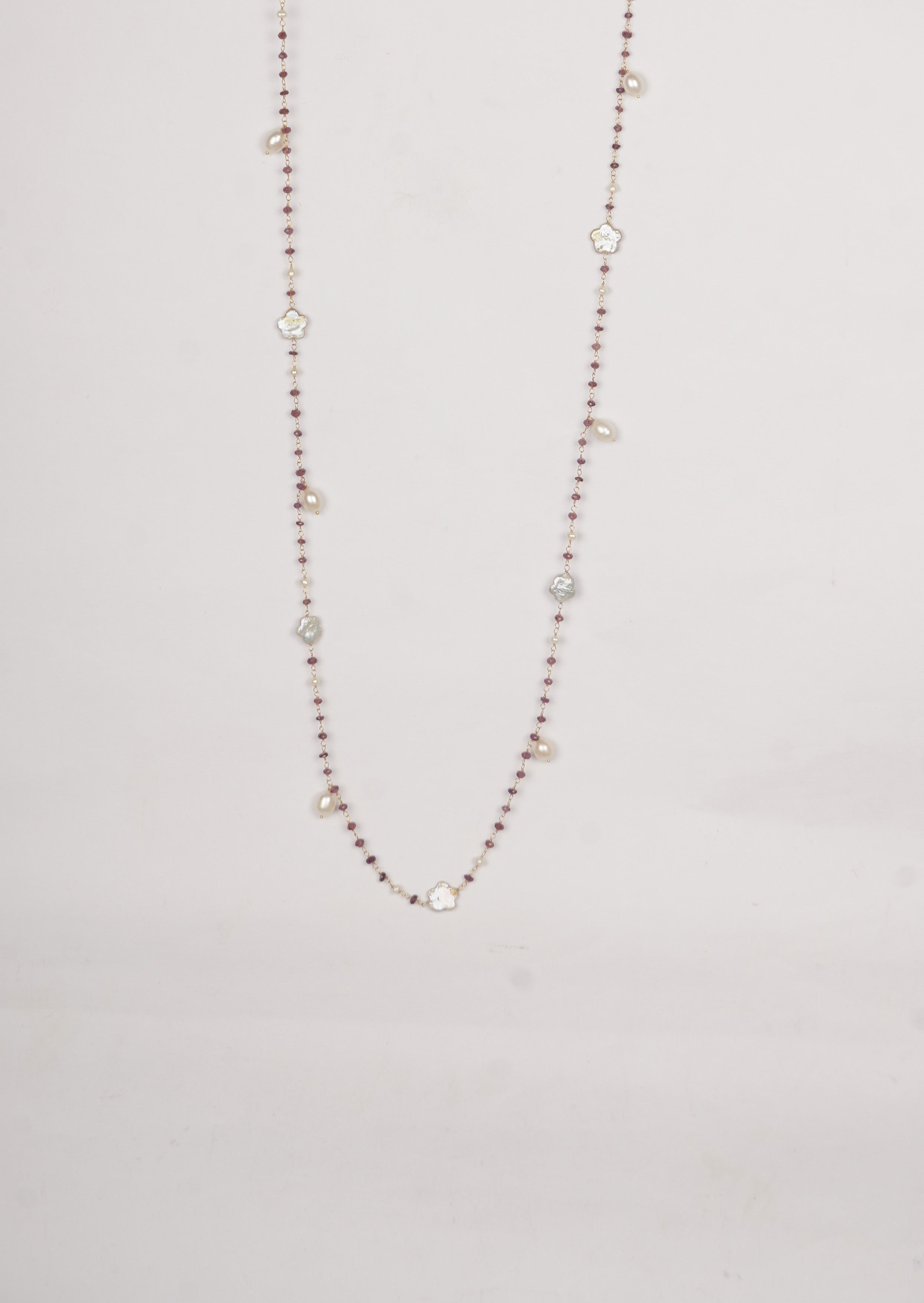 Opulent Pearl Radiance Long Chain Necklace