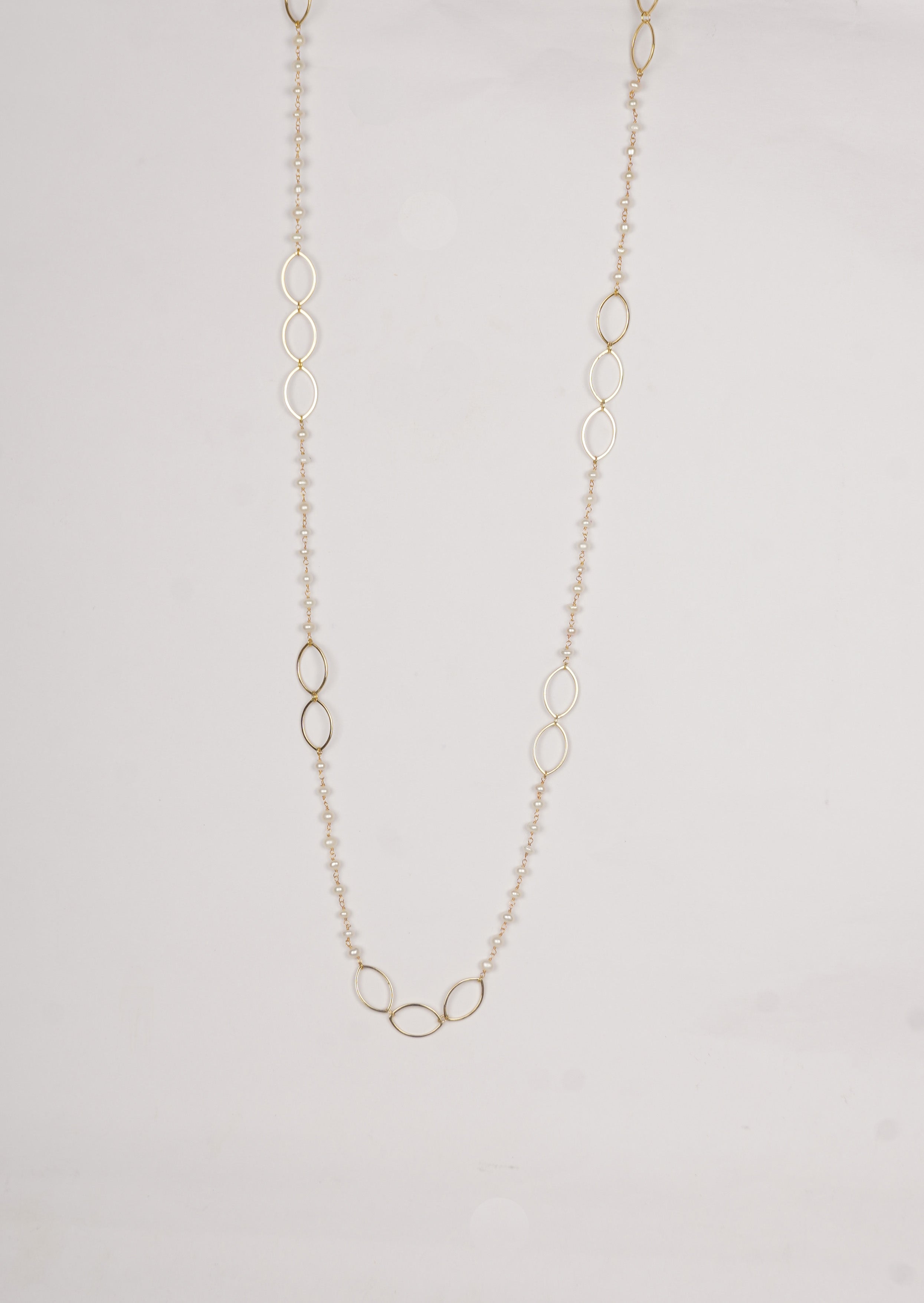 Pure Pearl Radiance Long Chain Necklace