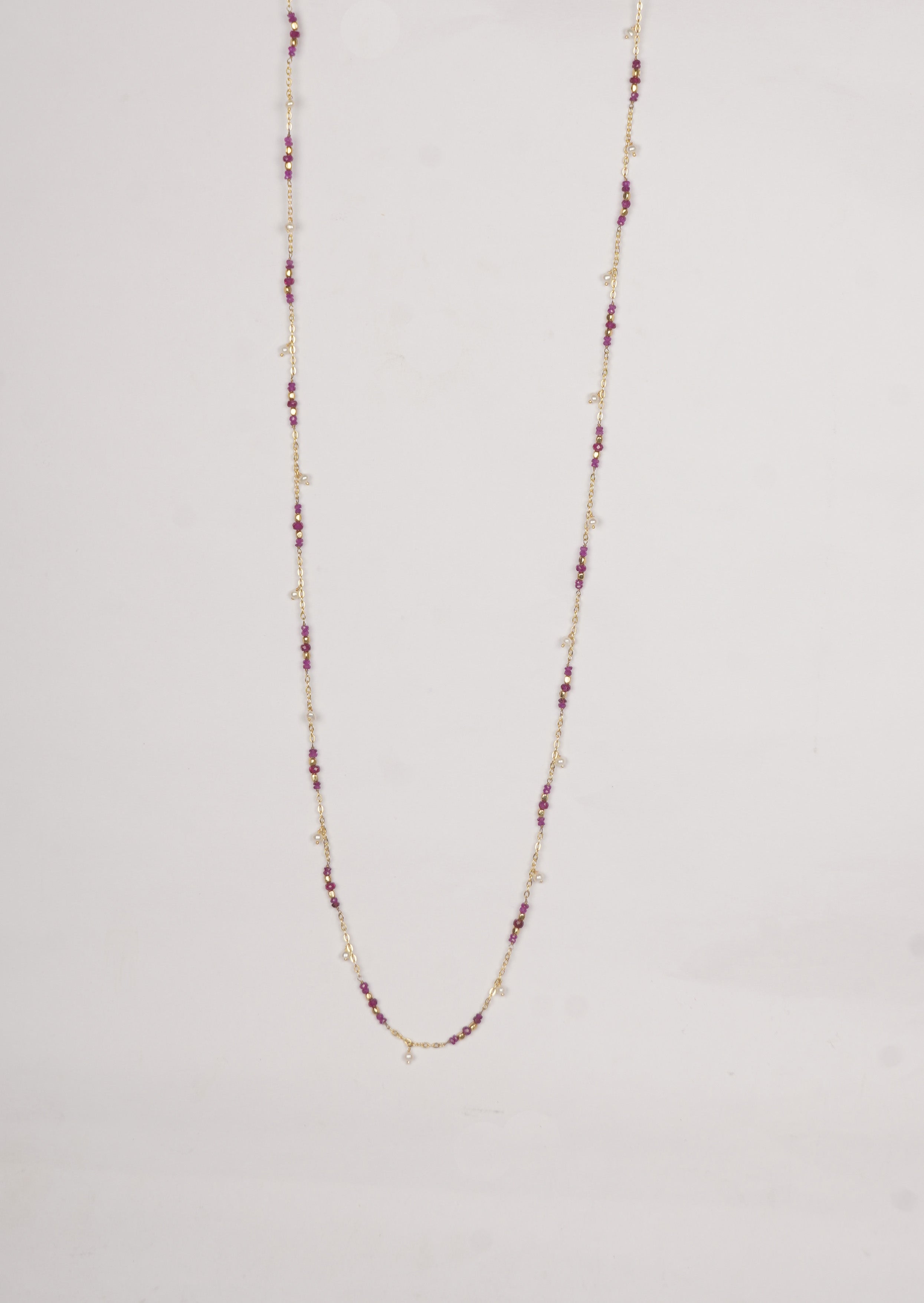 Eternal Ruby Grace Long Chain Necklace