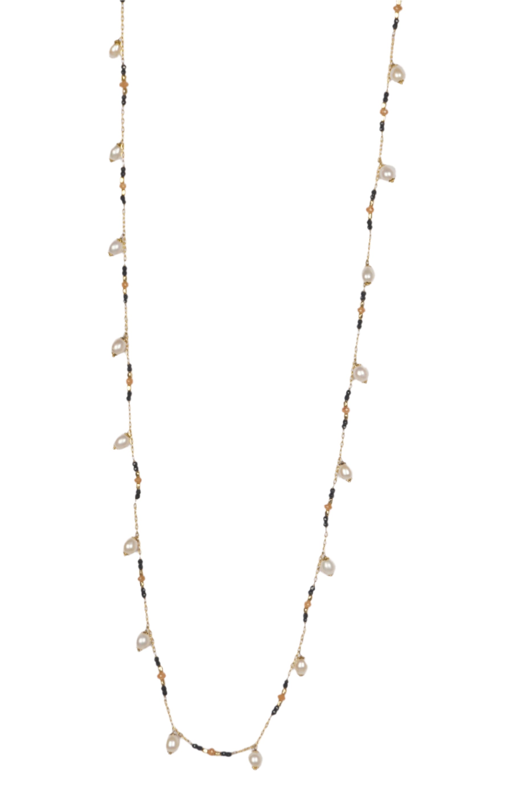 Eternal Black Onys Long Chain Necklace