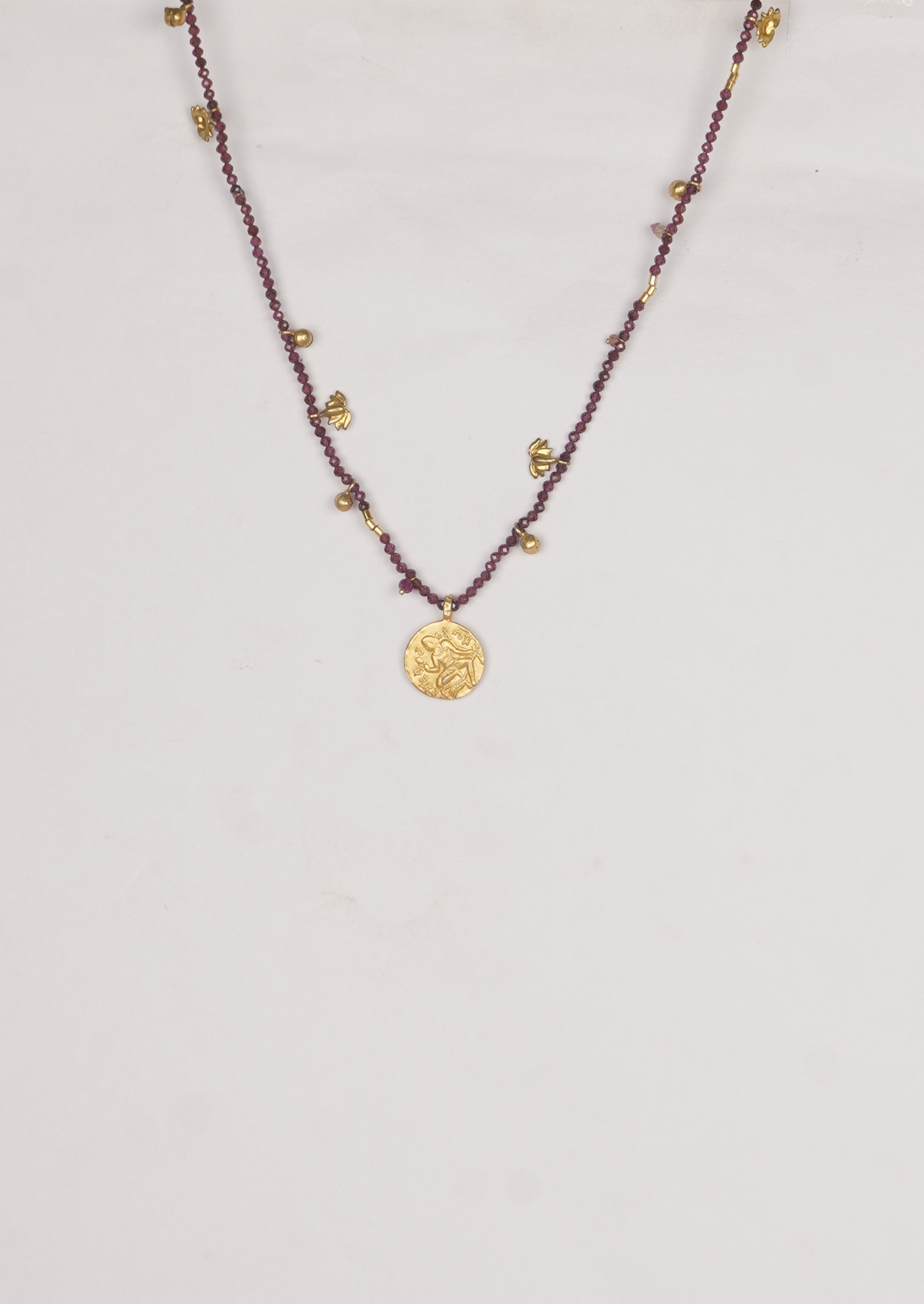 Eternal Garnet Grace Long Chain Necklace