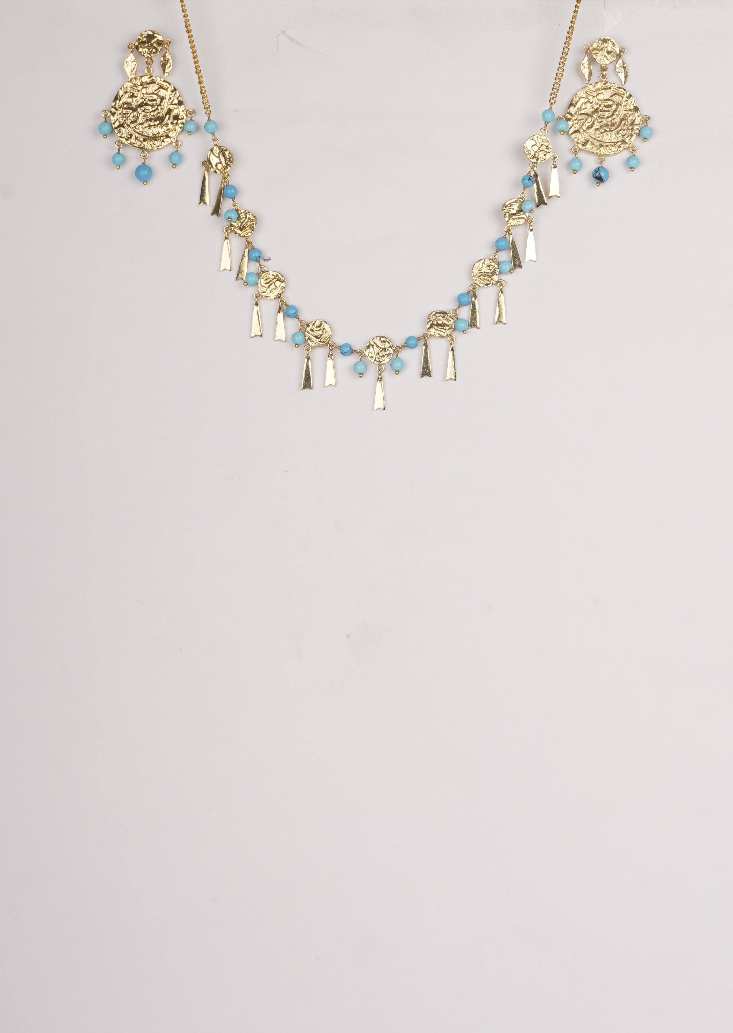 Celestial Turquoise Grace Long Necklace - Exquisite Turquoise and Timeless Design