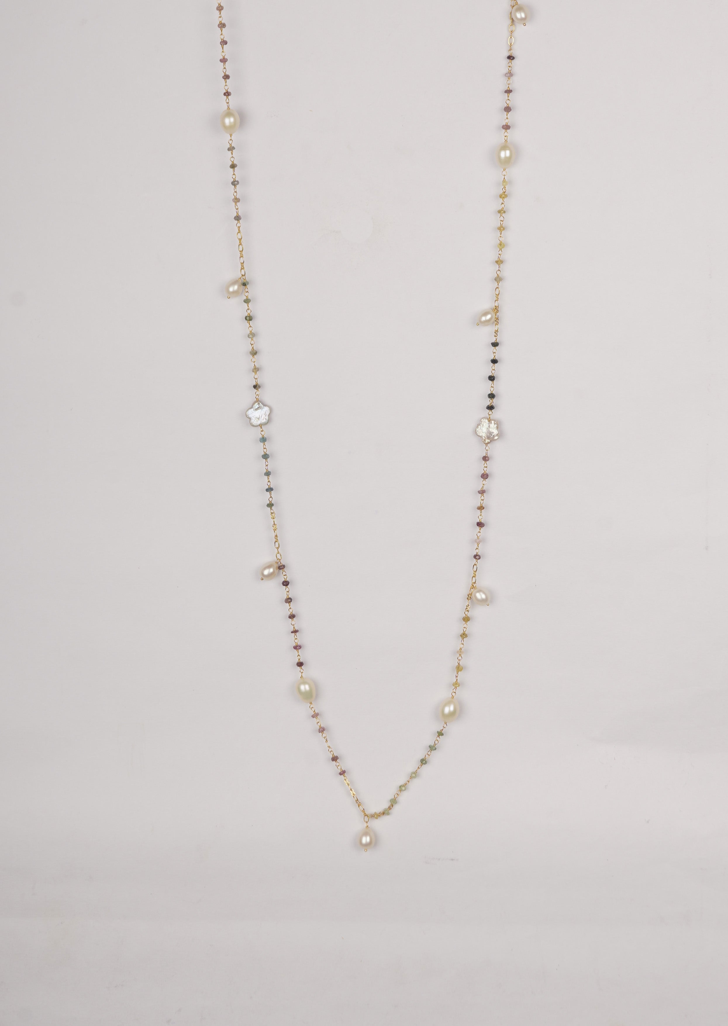 Eclipse Ruby Onyx Long Necklace