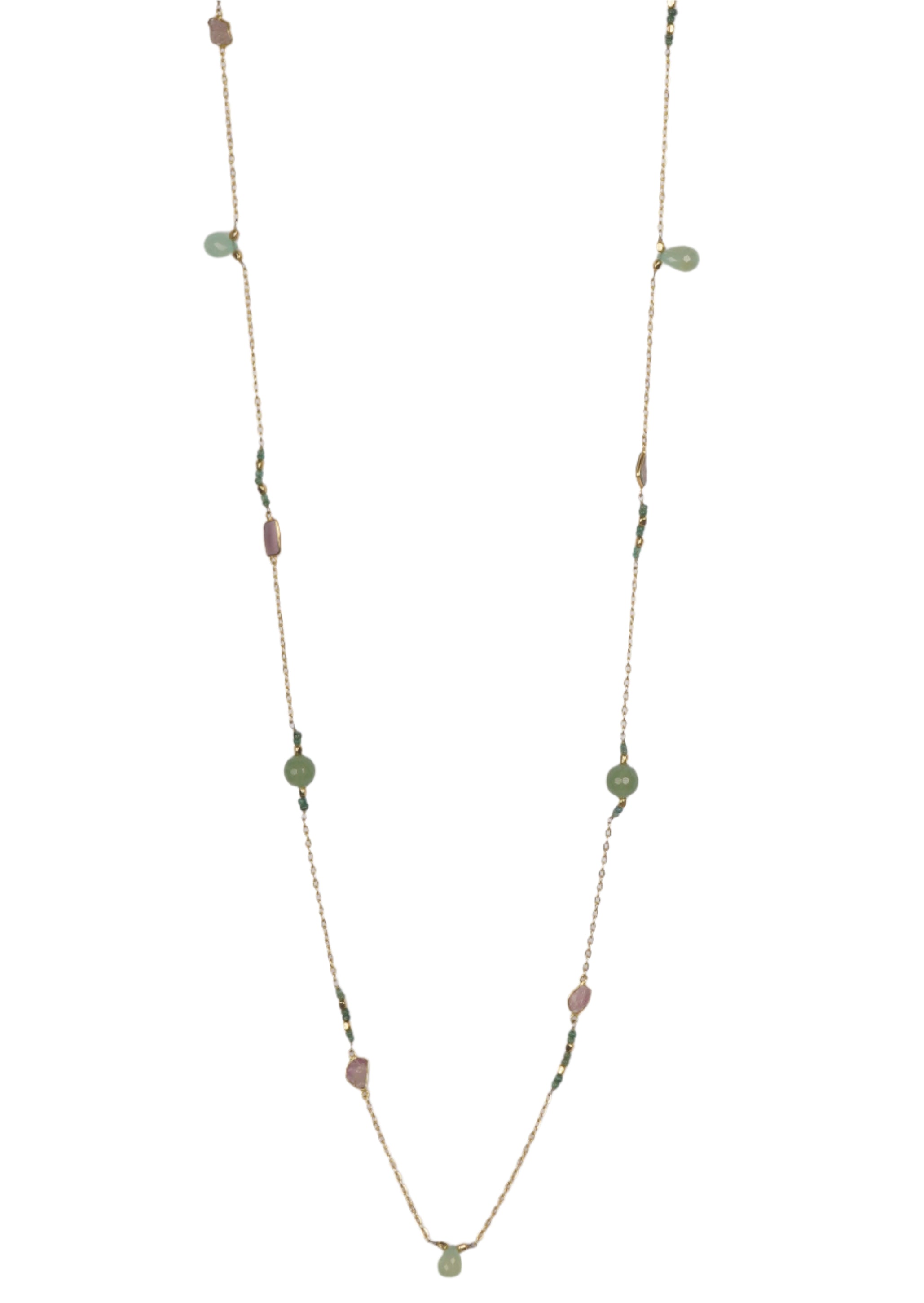 Celestial Gemstone Long Necklace