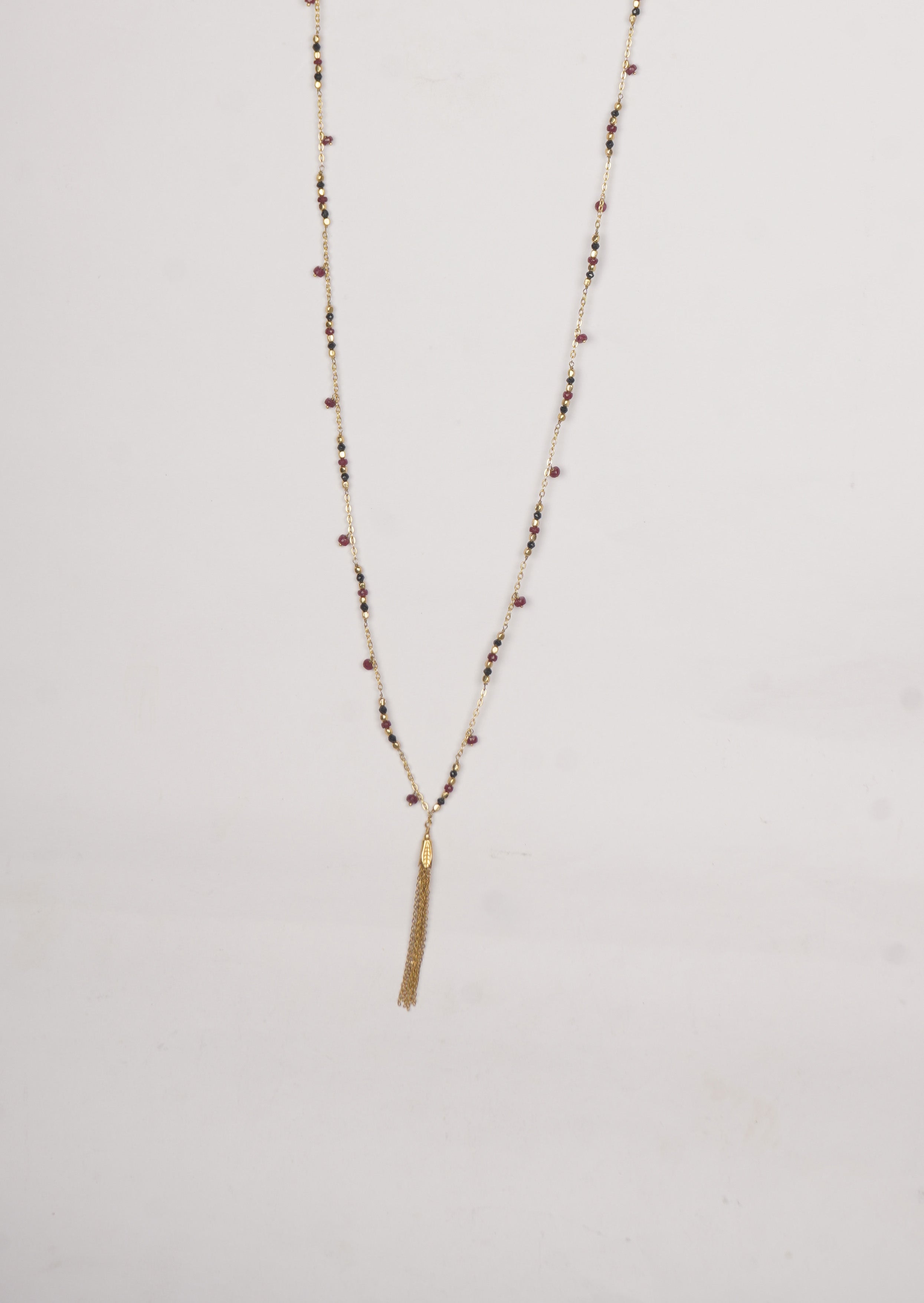 Opulent Pearl Cascade Long Chain necklace
