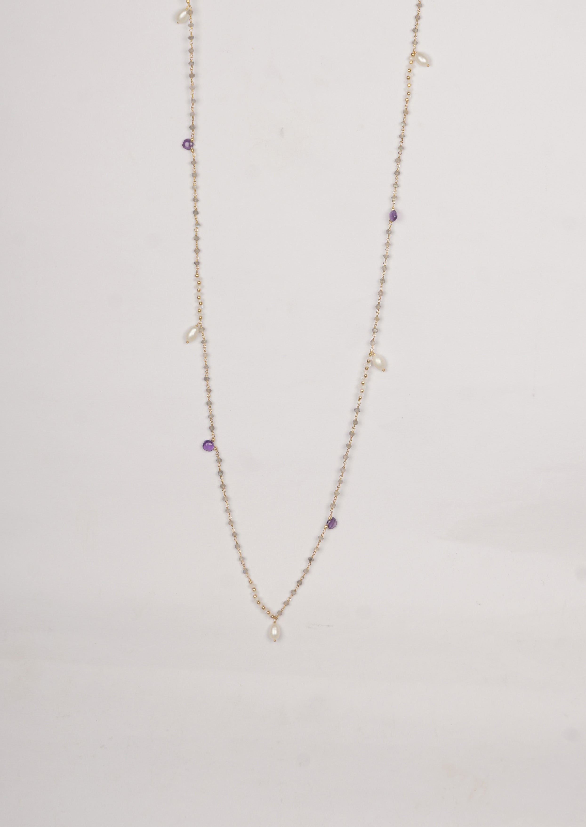 Mystic Amethyst Serenity Long Chain Necklace