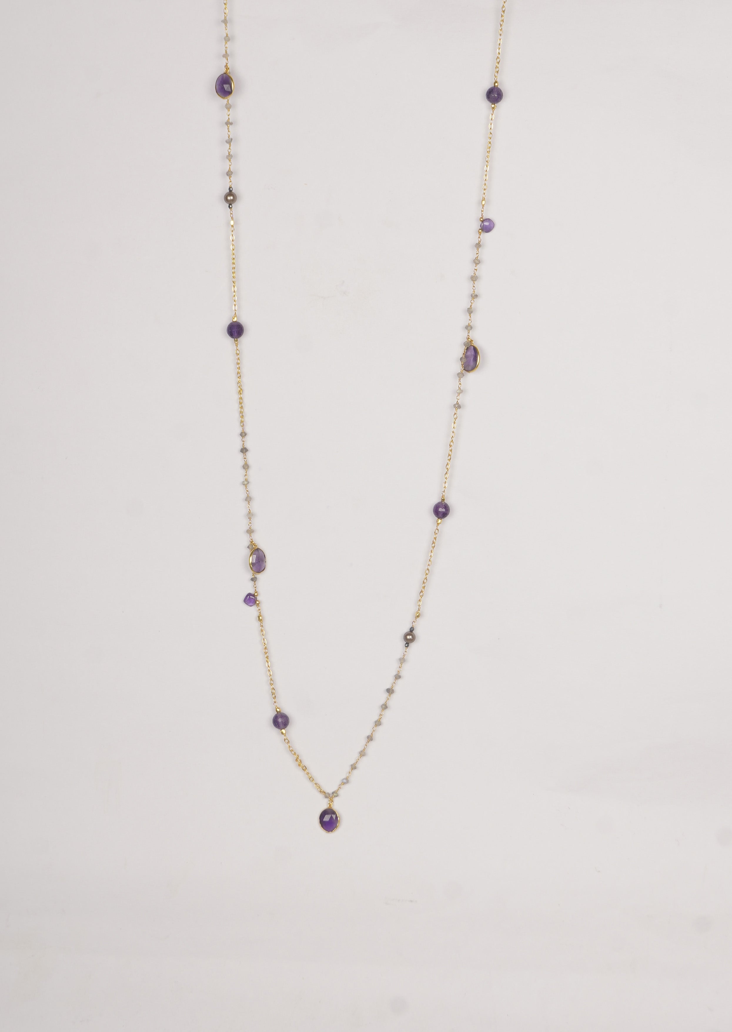 Mystic Labradorite Grace Long Chain Necklace