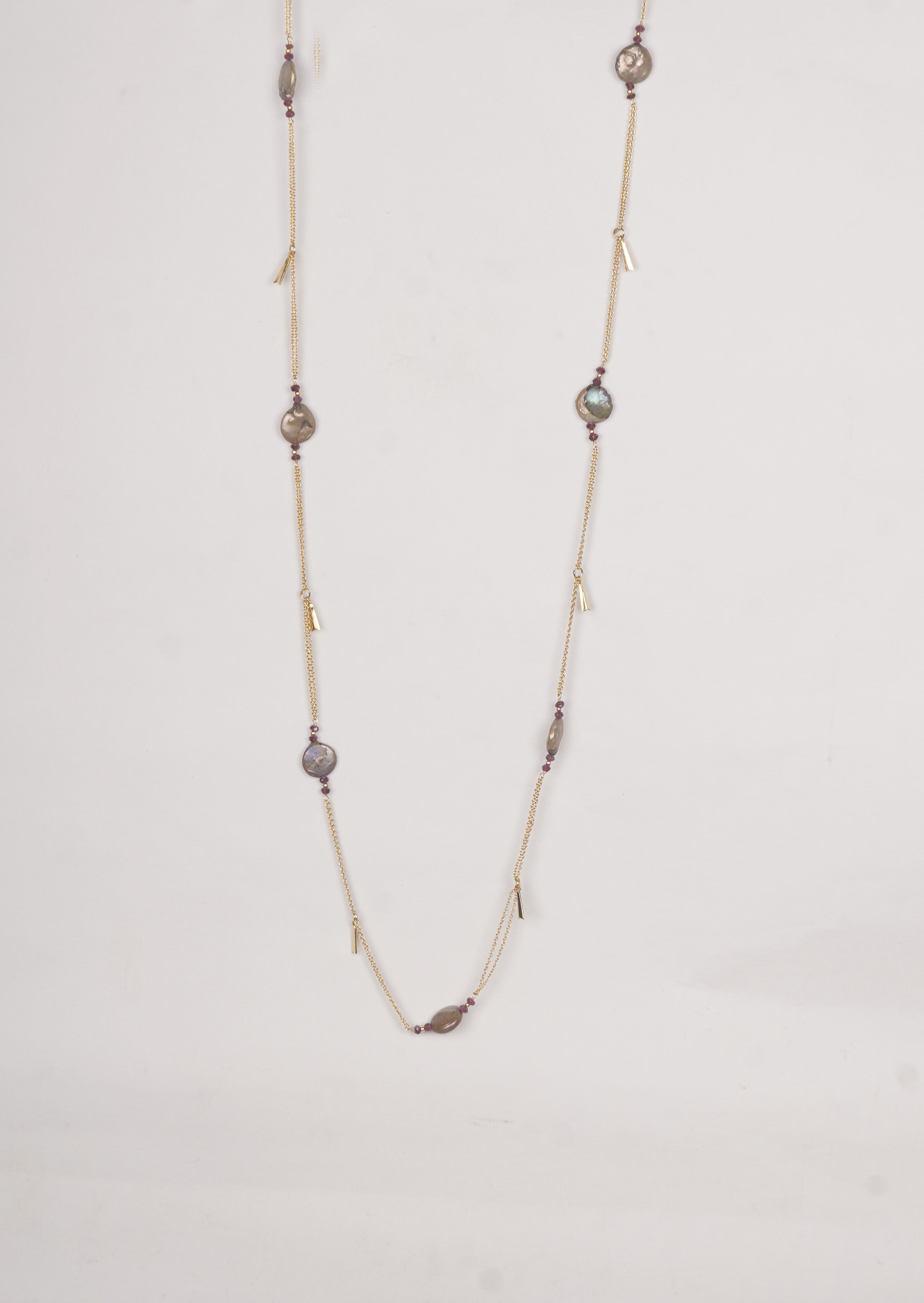Regal Pearl Radiance Long Chain Necklace