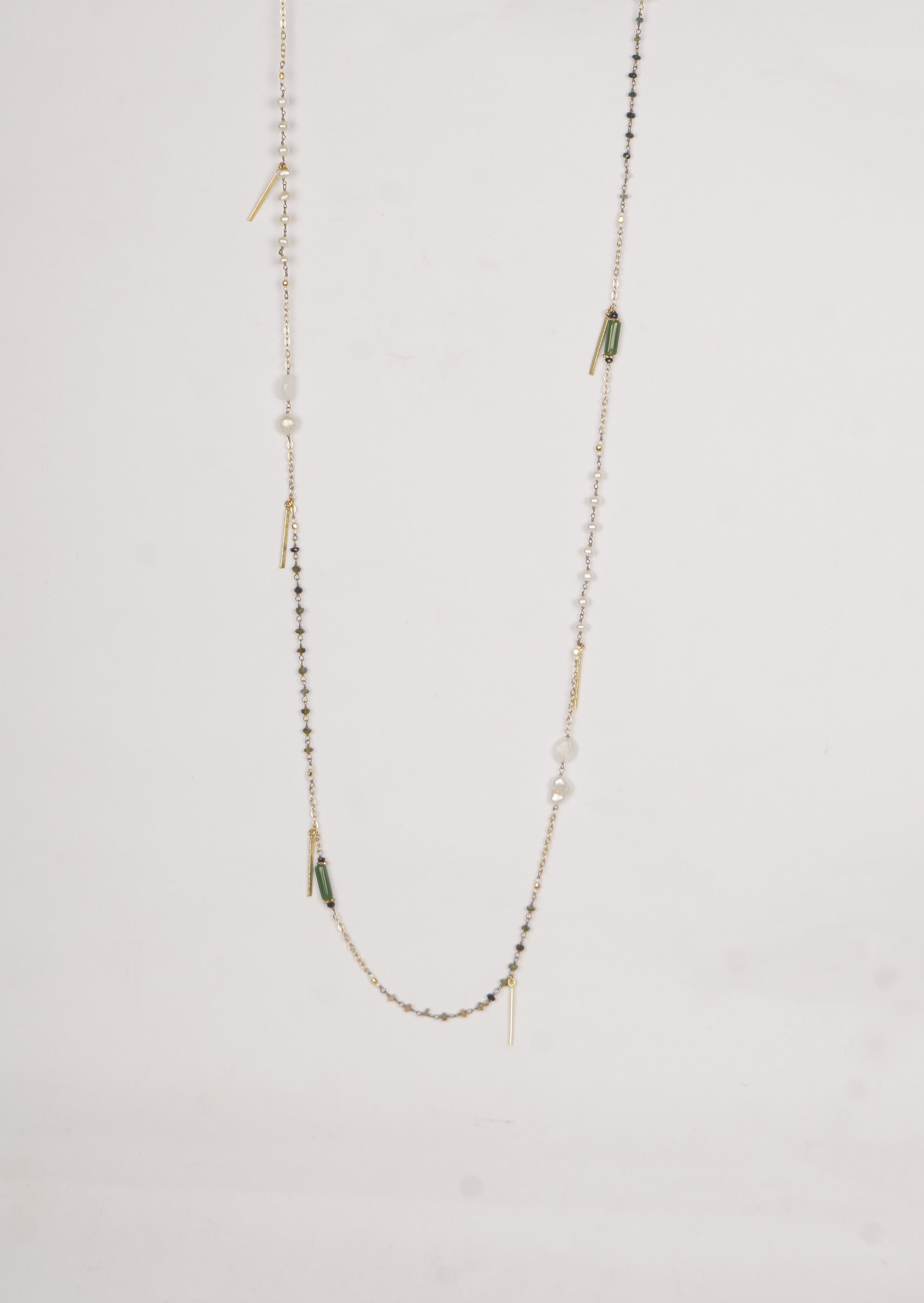 Majestic Tourmaline Grace Long Chain Necklace