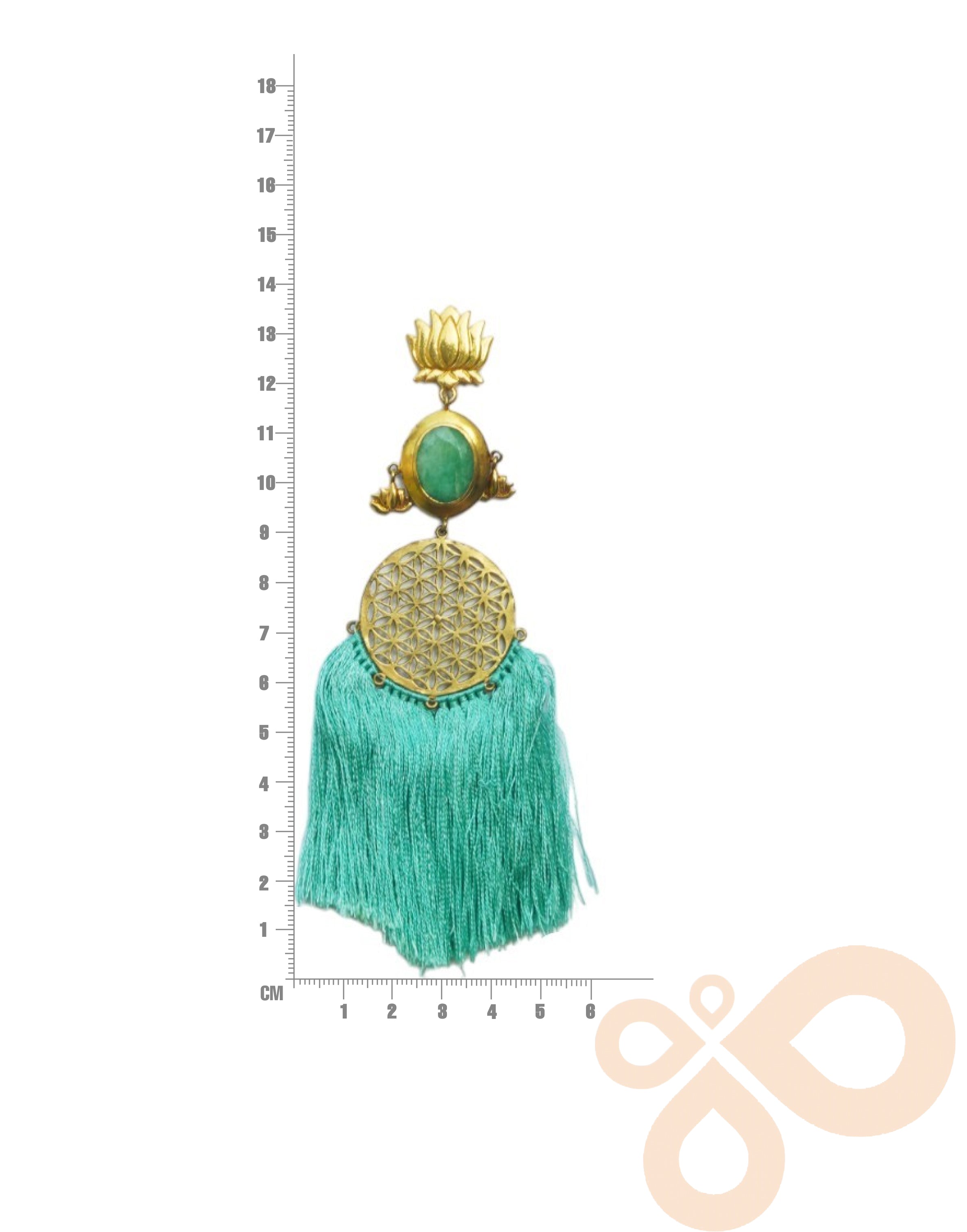 DOR Handmade Earrings – 136mm Drop, 18K Gold-Plated Finish