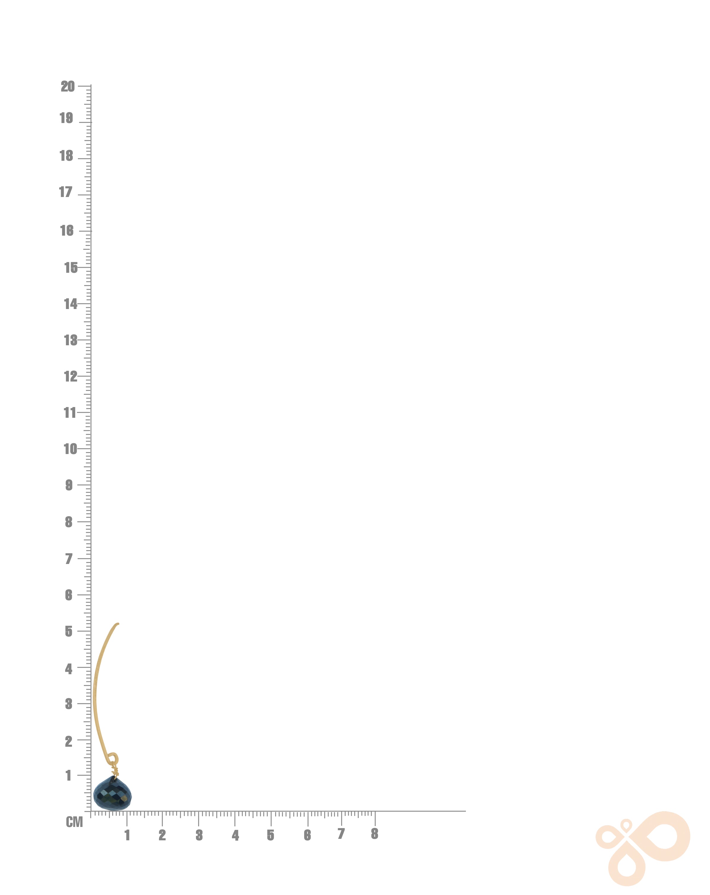 53mm x 12mm Metal Blast Threader Earring – Lightweight Gold-Plated Elegance for Every Day