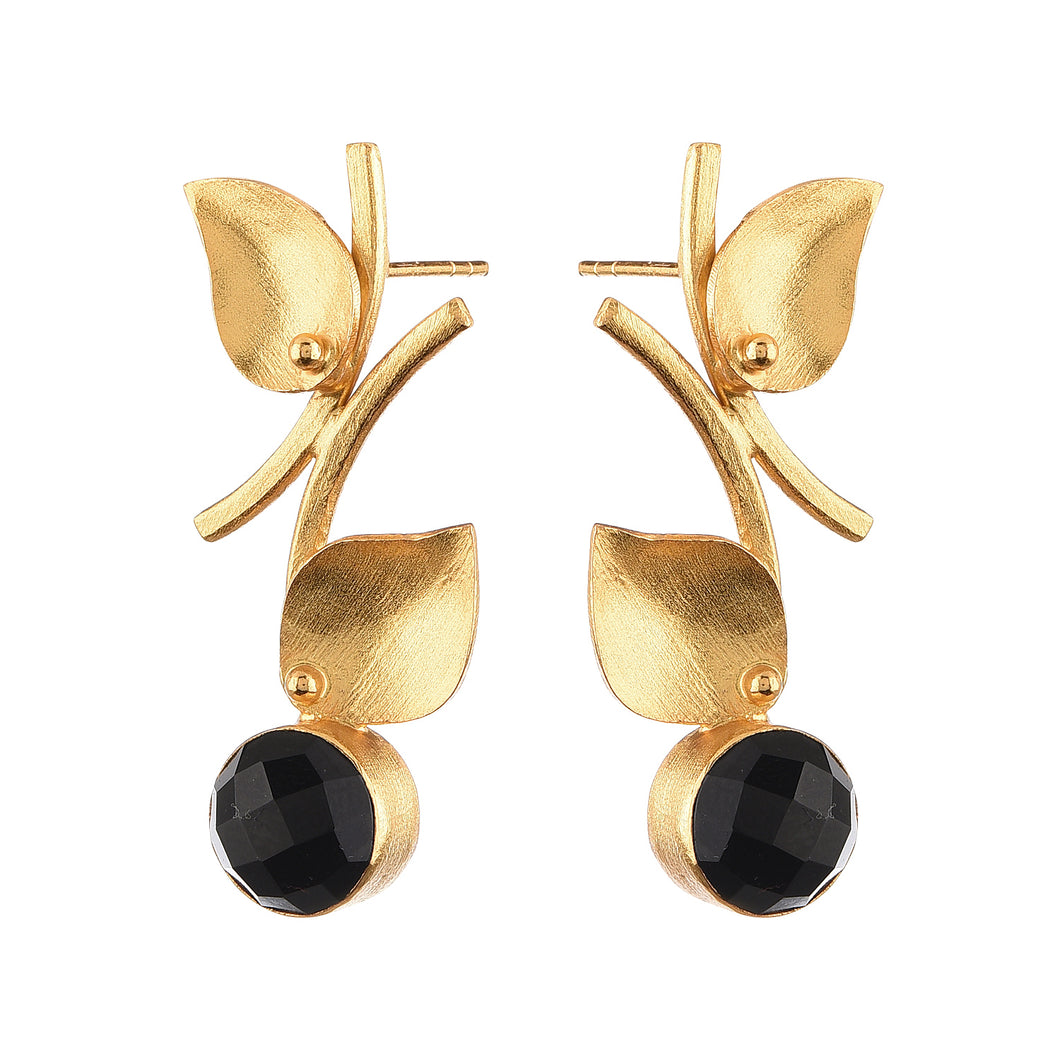 Ivy onyx studs