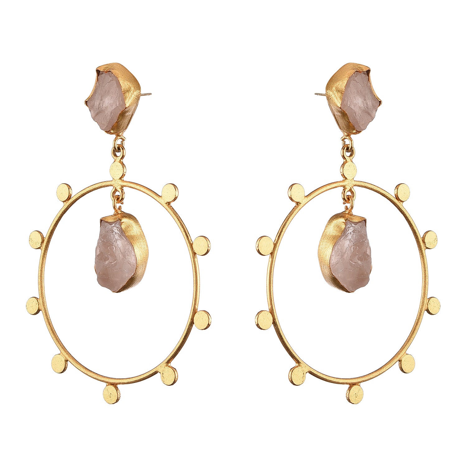 Fashionable Dotted Hoops