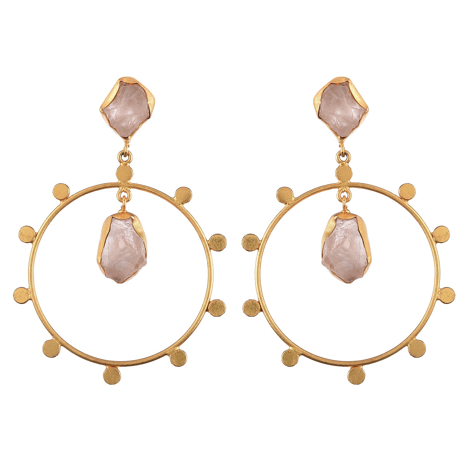 Fashionable Dotted Hoops