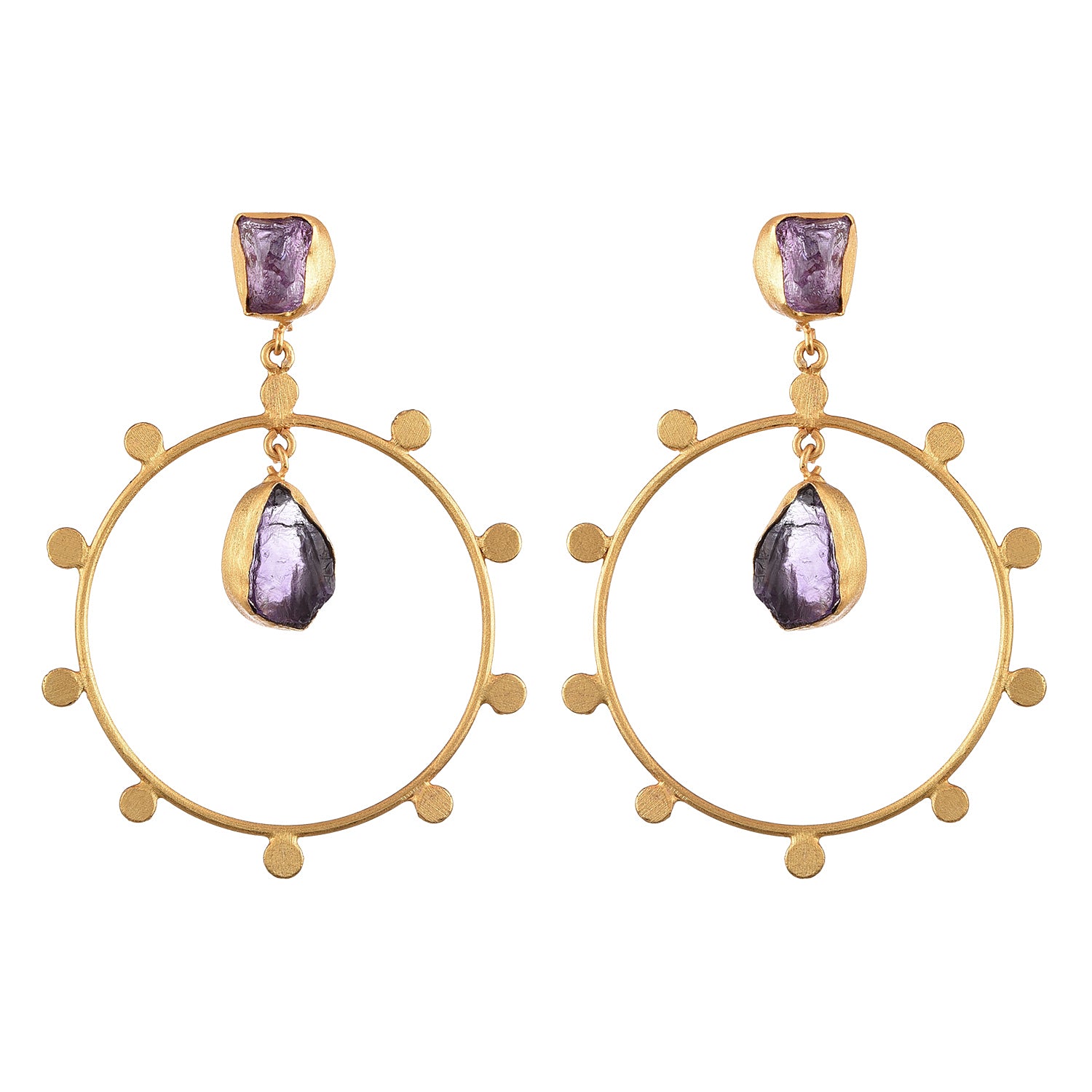 Fashionable Dotted Hoops