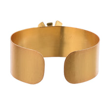 Load image into Gallery viewer, Metal onyx cuff
