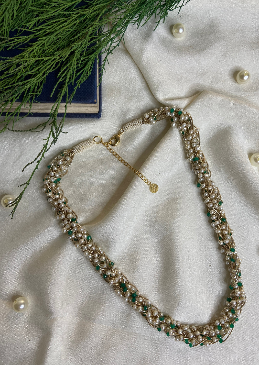 Inaya Pearl Braid necklace