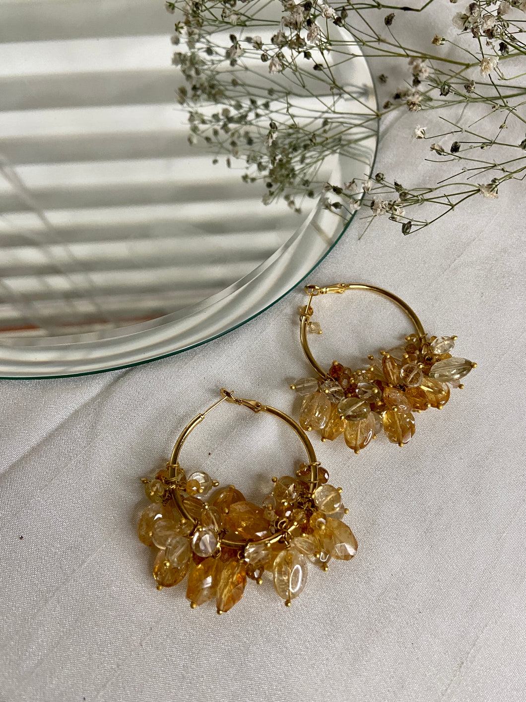 Citrine Hoops
