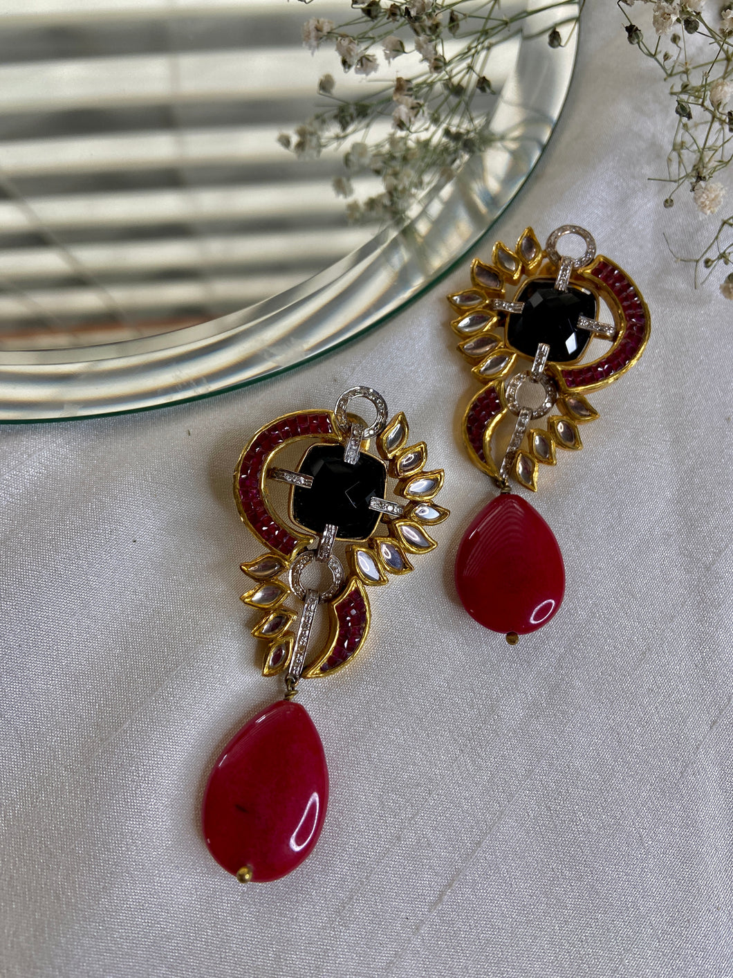 Aliza ruby earrings