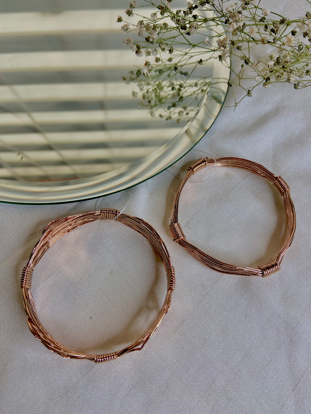 Rose flower bangles
