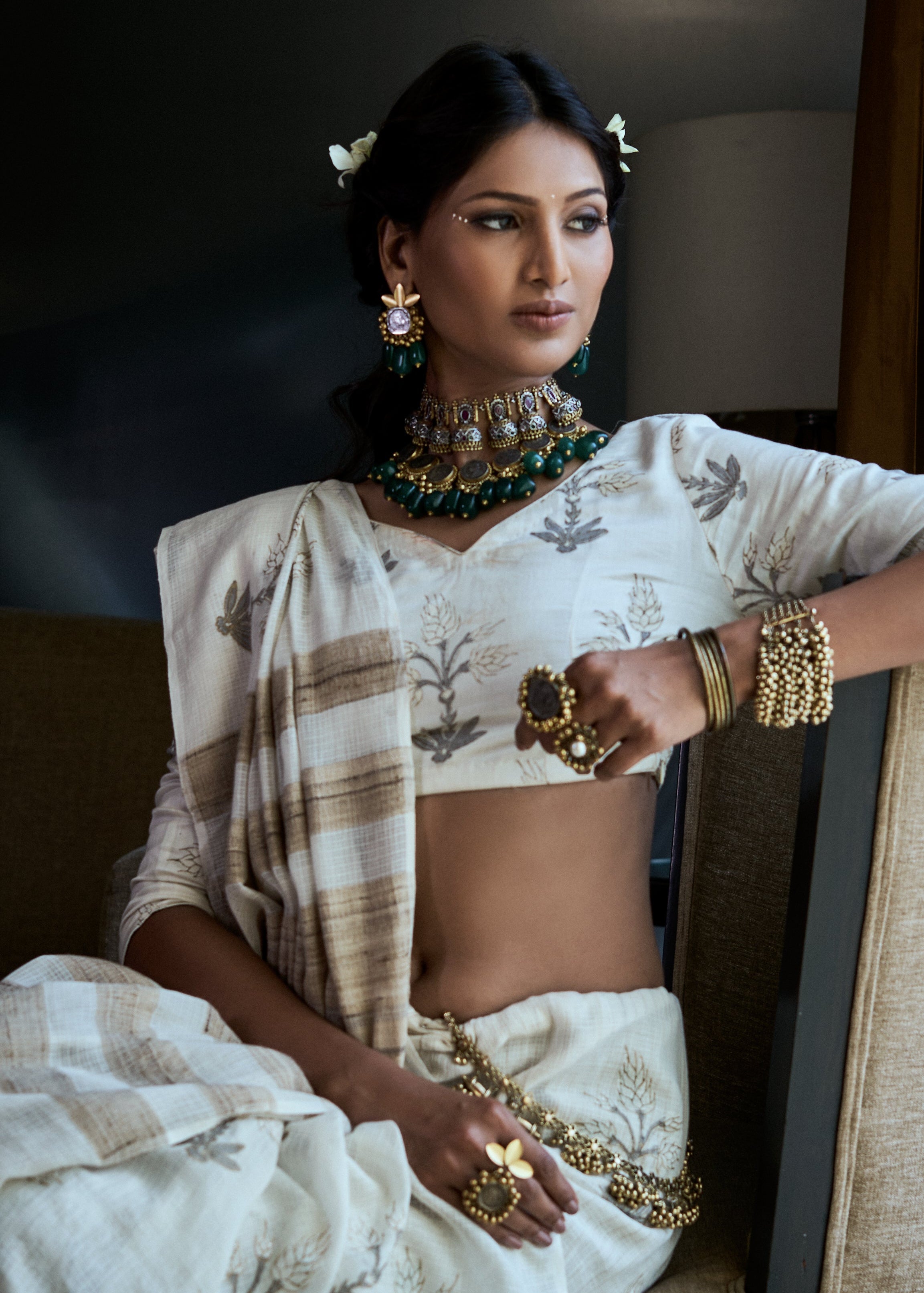 Mitti of kutch pearl twin ring