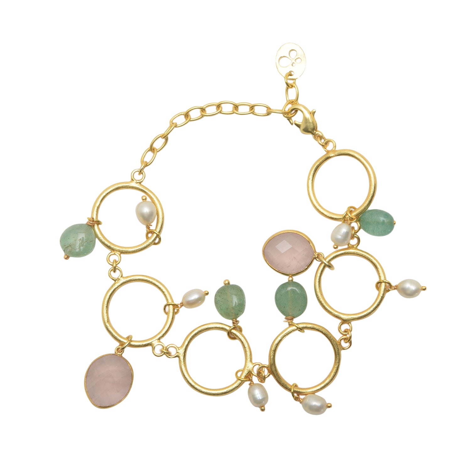 Chand Set: 3-Piece Jewelry Set with Onyx, Rose Quartz, and Baroque Pearls