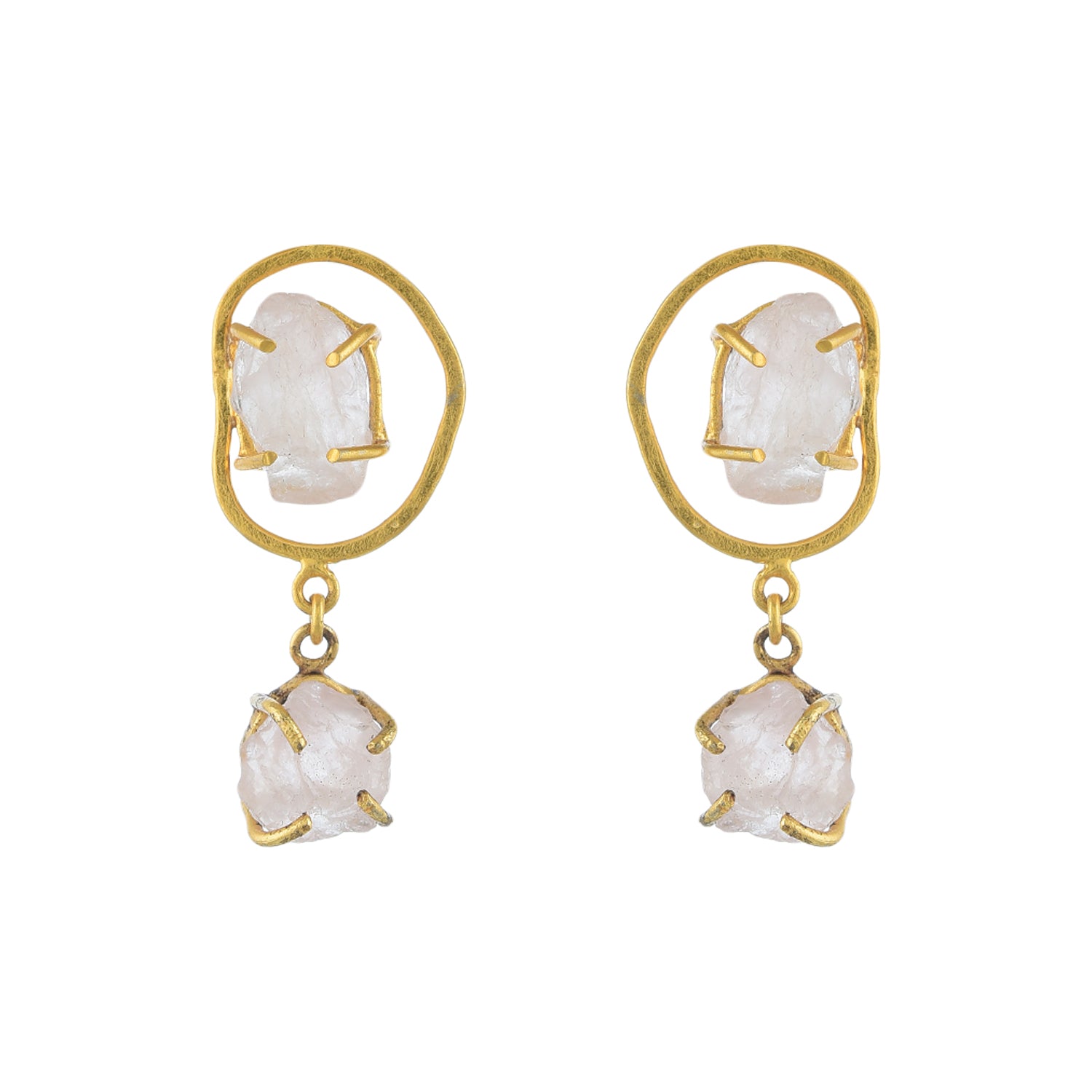 Gulab 3-Piece Set: Gold-Plated Jewelry Set Inspired by the Blush Rose