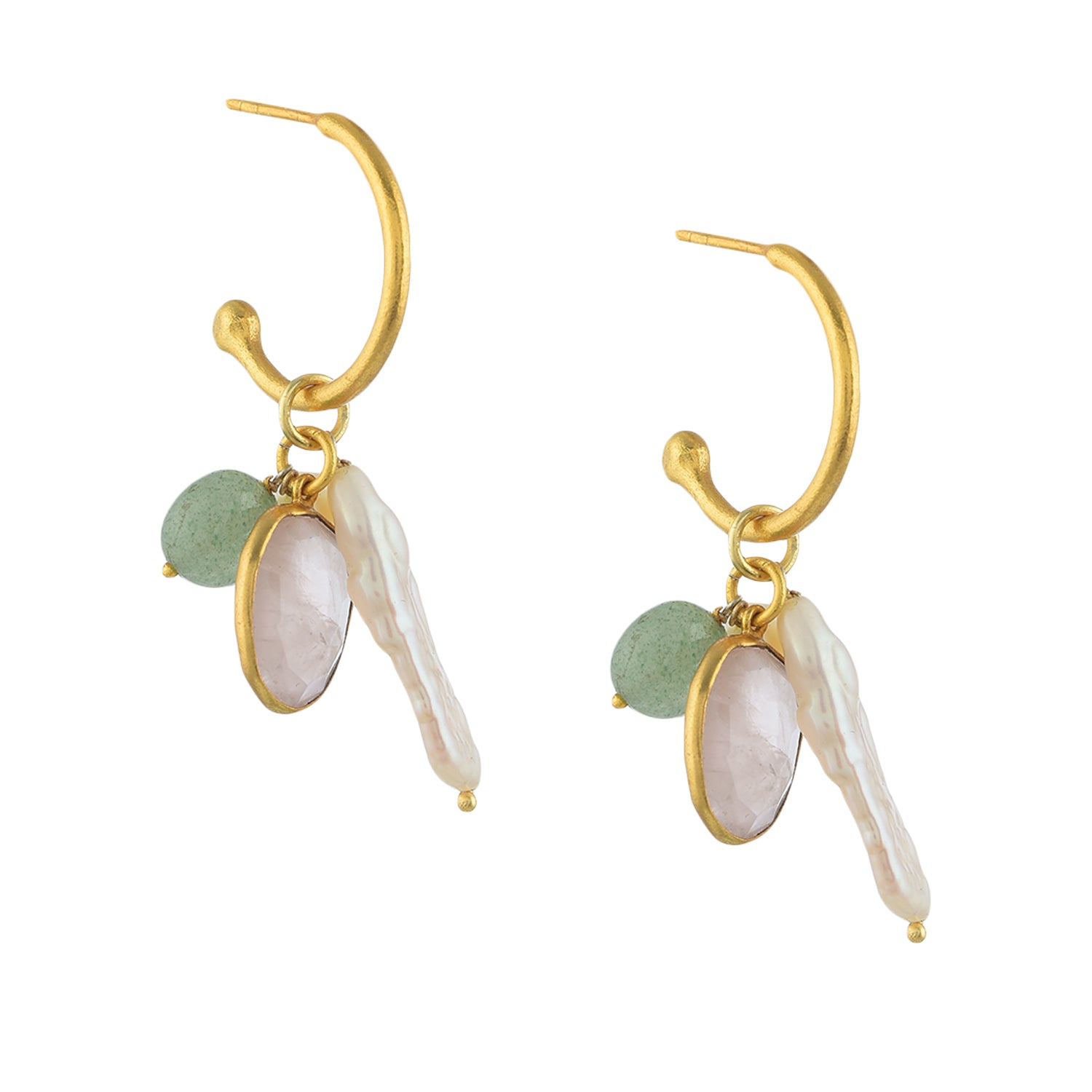 Chand Hoops: Gold-Plated 5.5 cm Hoop Earrings