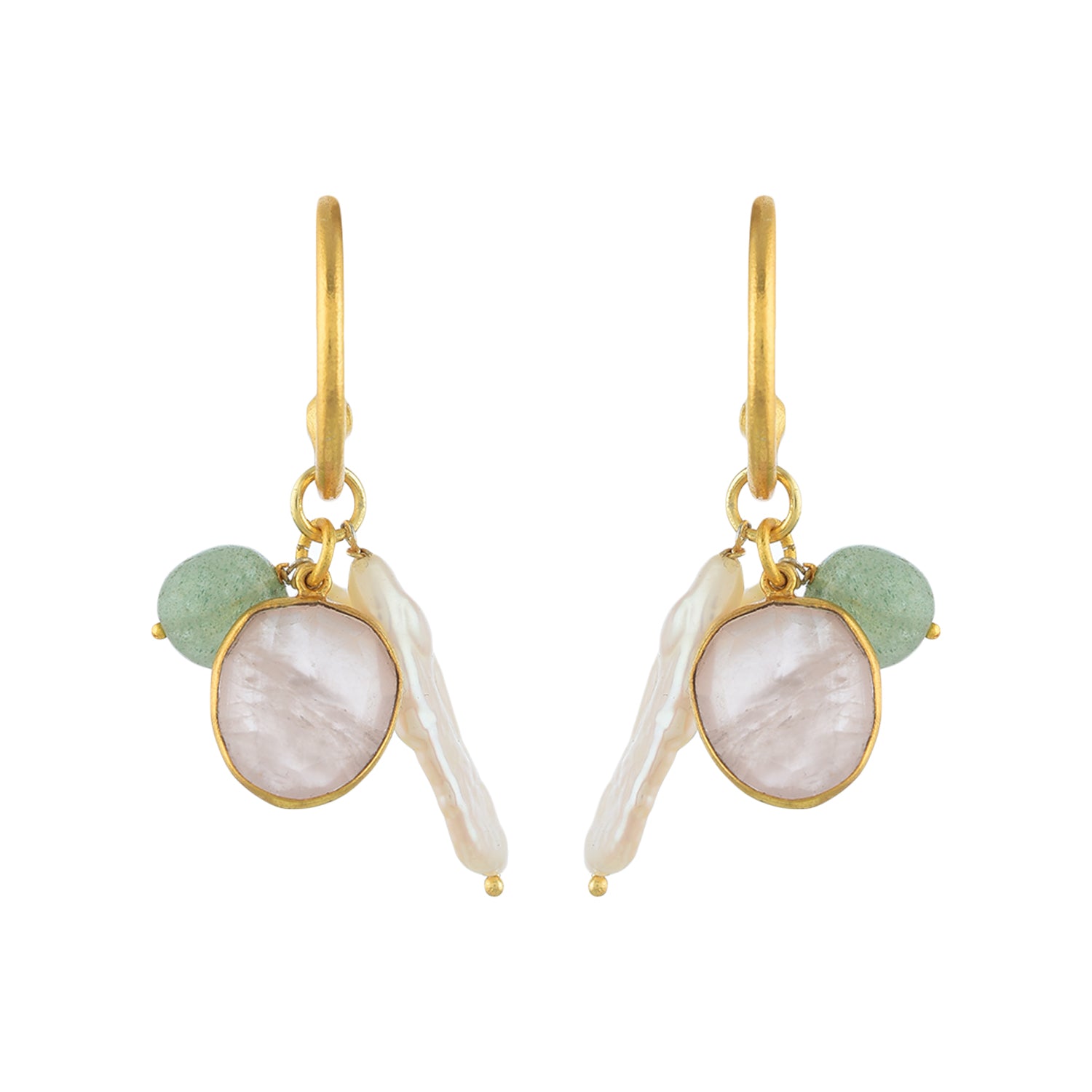 Chand Hoops: Gold-Plated 5.5 cm Hoop Earrings