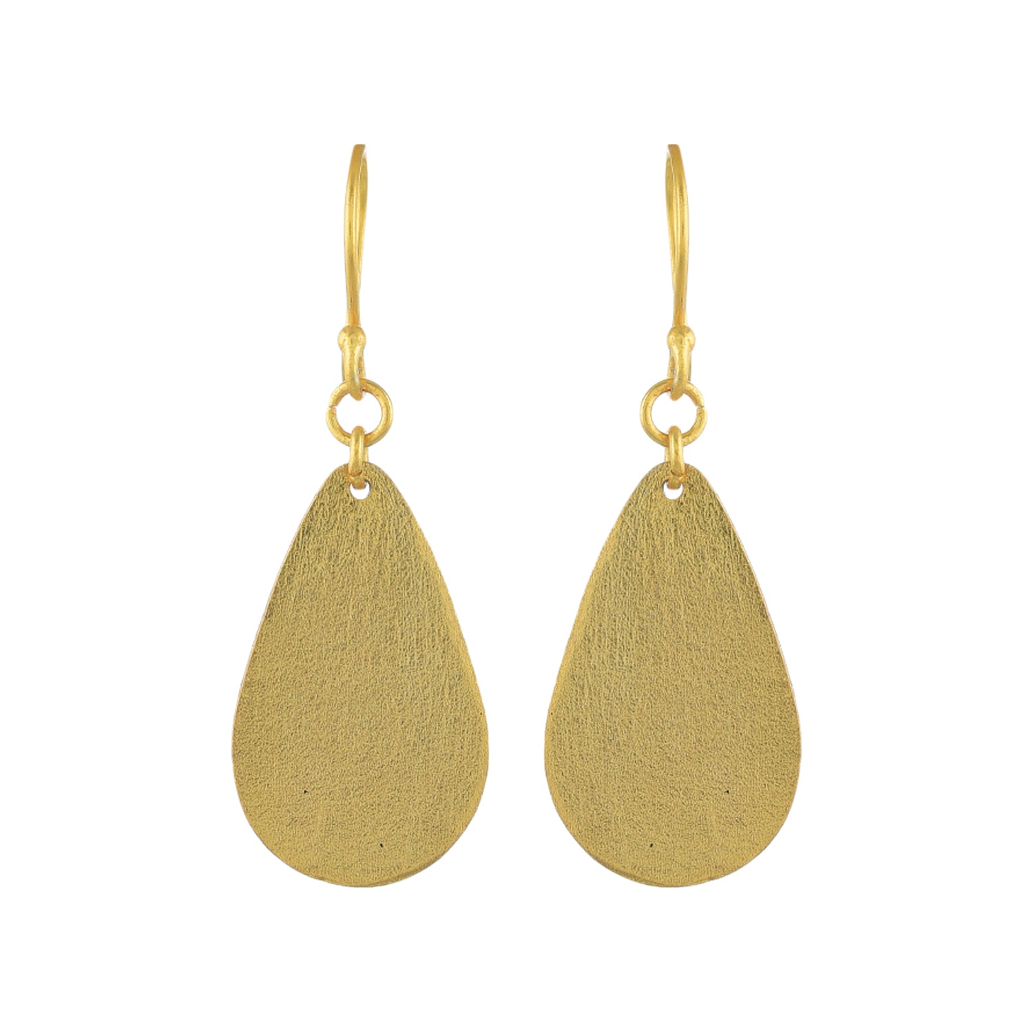 Rani Earrings: 1-Inch Mid-Size Gold-Plated Drop Earrings